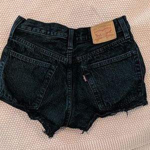 Black Levi Cutoffs